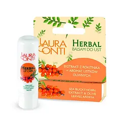 Бальзам для губ Laura Conti Nourishing Herbal з обліпихою й аргани та листям оливки