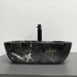 Умивальник VBI Ravenna black opal glossy накладний VBI-011225, Чорний - мініатюра 4