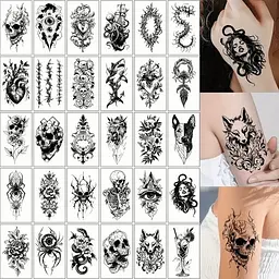 Набір дитячих тимчасових татуювань "Чорні міні №5" Fresh Tattoo black-tattoo-mini-set-5-T - мініатюра 2