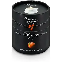 Масажна свічка Plaisirs Secrets Peach (80 мл) - мініатюра 3