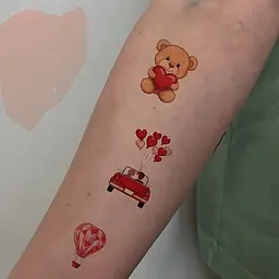 Набір тимчасових тату "Любов № 2" Fresh Tattoo Love-tattoo-mini-set-2-10, 12 х 7 см 10 шт - мініатюра 4