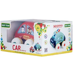 Іграшка текстильна Baby Team Машинка Таксі (8420) - мініатюра 4