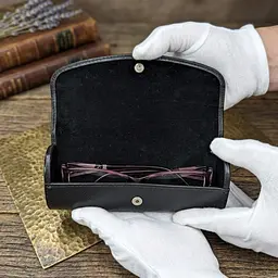 Футляр для окулярів Tony Perotti Italico з натуральної шкіри 1290 (90446) Чорний - мініатюра 5