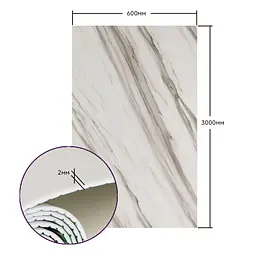 Самоклеюча стінова PET плитка Sticker Wall в рулоні 600х3000х2мм SW-00001699 - мініатюра 3