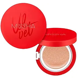 Тональний кушон для обличчя MISSHA Velvet Finish Cushion з матовим фінішом, SPF 50+/PA+++, відтінок №21, 15 мл