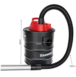 Пилосос для золи Kaminer ODK006-15L 26239 1200 Вт 15 л HEPA + тканинний фільтр функція повітродувки нержавіюча сталь - мініатюра 2