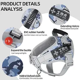 Нагрудна шлея для собак Reflective safety chest harness for pet dogs, XL Жовтий - мініатюра 7