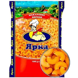 Макаронні вироби ЯРКА 1кг Рiжка особлива (рифлена) 5мм м/уп