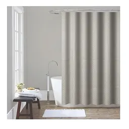 Шторка для ванної Mixxus SCT-005-180x180 із вбудованими кільцями (Візерунок сірий) (AC3575)