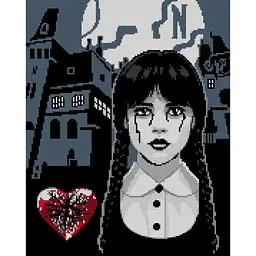 Алмазна мозаїка Santi Wednesday Secrets of Nevermore на підрамнику 40х50 см (955322)