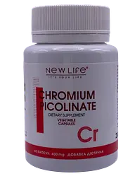 Піколінат хрому New Life 60 рослинних капсул