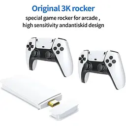 Ігрова консоль стик приставка до телевізора 64Gb 20000+ ігор Pro 4K Game Stick 3D HD з двома бездротовими джойстиками UKC M15 Plus - мініатюра 4