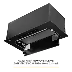 Витяжка повновбудована WEILOR LUMINA WBG 69 BLACK MATTE SILENCE - мініатюра 8