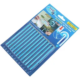Паличкb для чищення труб, Sani Sticks, ензимні, багаторазові, набір 12 шт, 9.5 см, синя