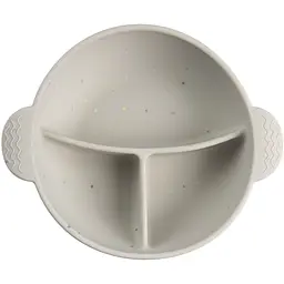 Мисочка силіконова на присосці Canpol babies з секціями DOTS (51/403_grey) - мініатюра 2