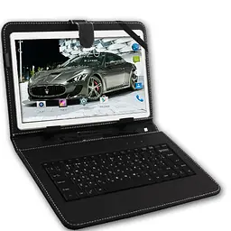 Планшет-телефон Hoozo MT232 Gold + Чохол-клавіатура - мініатюра 2