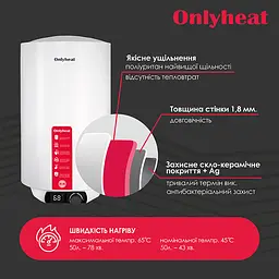 Бойлер OnlyHeat REP50L(wet) 50 літрів Білий - мініатюра 4
