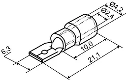 Конектори плоскі з ізоляцією MDD2-250 сині 100 шт. АСКО-УКРЕМ (A0060020013) - мініатюра 3