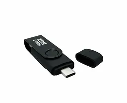 Флеш-накопичувач XON FlashDrive MultiConnect 128GB (USB 2.0 + USB Type-C + MicroUSB) Чорний (FX2M128PB 7645) - мініатюра 3