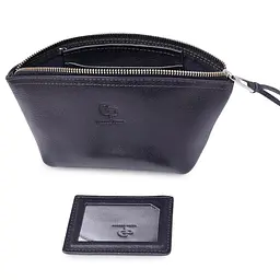 Шкіряна жіноча косметичка Grande Pelle 11570 чорний - мініатюра 8