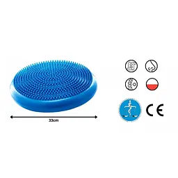 Балансувальна подушка-диск 4FIZJO PRO+ 33 см (сенсомоторна) масажна Blue 4FJ0022 (P-5907222931929) - мініатюра 2