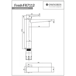 Змішувач для умивальника Omnires Fresh chrome (FR7112CR) - мініатюра 2