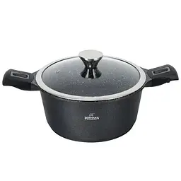 Каструля з кришкою Bohmann BH-1730-24-CR 24 см 4.3 л чорна