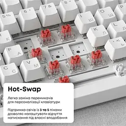 Клавіатура Ajazz AK820 Red Switch White (AK820-R-W) [163666] - мініатюра 11