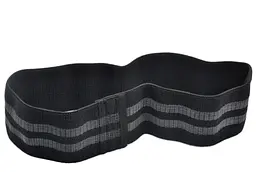 Тканева гумка для фітнесу та спорту PowerPlay 4111 Hip Band L Light Чорна (d_84cm) (PP_4111_Black_L) - мініатюра 4