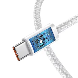 Кабель Baseus Dynamic Series Fast Charging Data Cable Type-C to Type-C 100W 1m CALD000202 White - мініатюра 5