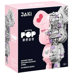 Конструктор JAKI Кіберпанк ведмедики Магнітний вайб рожевий (JK6250-2) - мініатюра 2