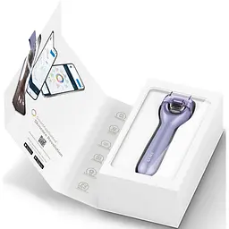 Електронний ролик для обличчя з мікроголками GESKE MicroNeedle Face Roller 9 в 1 фіолетовий - мініатюра 6
