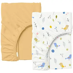 Набір простирадло на резинці Cosas Honey Songbirds 90х200х20 см (Set_11Honey_GoldenSongbirds_90x200_2)