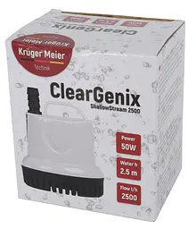 Помпа підйомна з низьким зануренням Kruger Meier ClearGenix 2500 л/г для фонтанів, акваріумів, ємностей - мініатюра 4