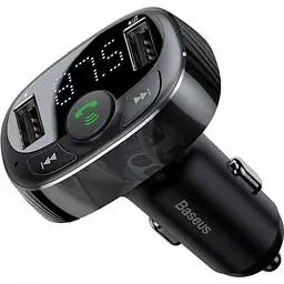 FM-трансмітер Baseus FM Launcher S-09 Standart Edition 2.4A 2хUSB-A Black (CCMT000001) [96092] - мініатюра 2