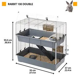 Клітка Ferplast Rabbit 100 Double для кроликів - мініатюра 3