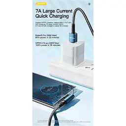 Дата кабель USB 2.0 AM to USB-C 1.0m 100W 90° corner black Essager (EXCWT7A-CG01-P) - мініатюра 3