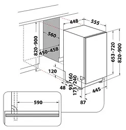 Посудомийна машина Whirlpool WSIO 3O34 PFE X (6964897) - мініатюра 7