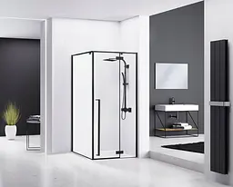 Душова кабіна Rea Fargo 90x90 black REA-K6318, Чорний, Універсальна, прозорий - мініатюра 2