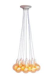 Светильник підвісний Levistella 7527120-10 WH, E27, 10 плафонів, білий, стиль лофт для вітальні