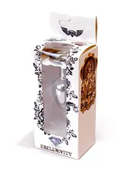Металева анальна пробка з кристалом Boss Jewellery Silver 7 см (прозорий) - мініатюра 9