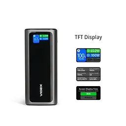 Павербанк 20000mAh VIDEX VPB-350 130W PD100W +Display VIDEX (28607-000) - мініатюра 7