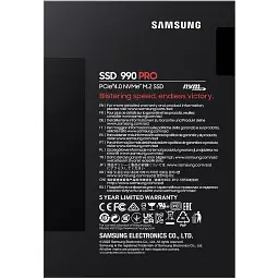 Накопичувач SSD M.2 2280 1TB 990 PRO Samsung (MZ-V9P1T0BW) - мініатюра 5
