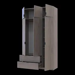 Розпашна Шафа для одягу Doros Лукас Канноло/Канноло 3 ДСП 135х50х240 (44900369) - мініатюра 2