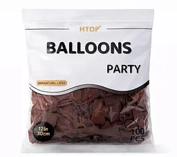 Повітряні надувні кульки HTOP Balloons Party 12 дюймів 100 шт. яскраві товари аксесуари для свята Коричневий - мініатюра 2