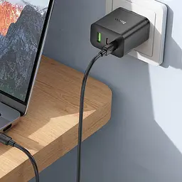 МЗП Hoco N51 Scenery PD65W (1USB-A/2C) Black - мініатюра 4