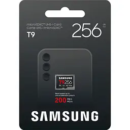 Карта пам'яті Samsung MICRO SDXC T9 256GB, U3, V30, A2 до 200 Мб/с (MB-MH256T/WW) - мініатюра 3