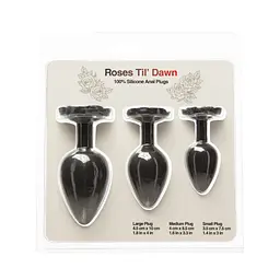 Набір силіконових анальних пробок Til Dawn Silicone Anal Plug Kit Starter Kit Black BMS Factory SX3150 104329 - мініатюра 3