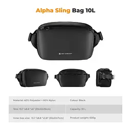 Фотосумка K&F Concept Alpha Camera Sling Bag Чорний, 10L (KF13.157V1) - мініатюра 7