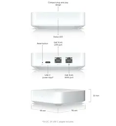 Маршрутизатор Ubiquiti Unifi UXG-Lite - мініатюра 2